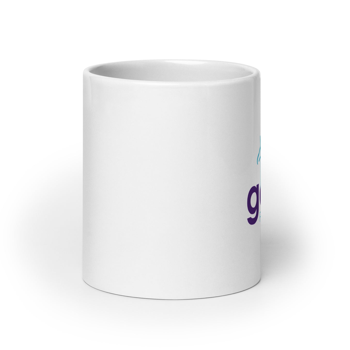 Get Busy Livin' White glossy mug