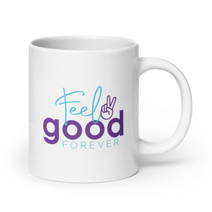 Positive Vibes Only White glossy mug